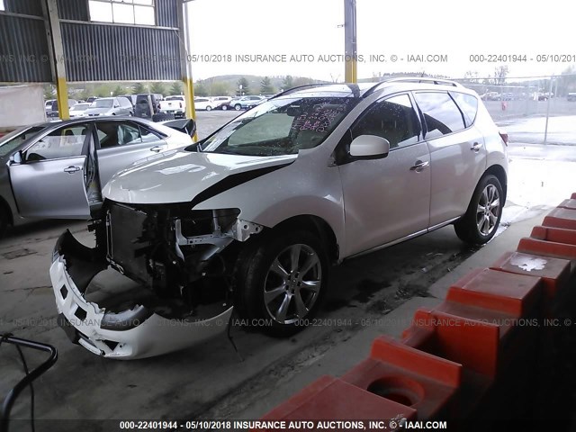 JN8AZ1MW1CW211986 - 2012 NISSAN MURANO S/SL/LE WHITE photo 2