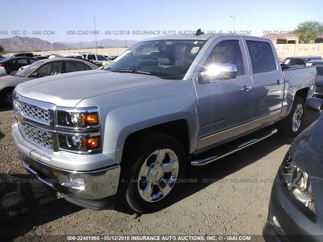 3GCPCSEC6FG534144 - 2015 CHEVROLET SILVERADO C1500 LTZ SILVER photo 2