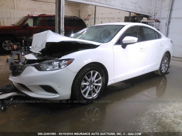 JM1GJ1U56G1418316 - 2016 MAZDA 6 SPORT WHITE photo 2