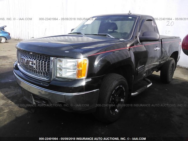 1GTEK14097Z651505 - 2007 GMC NEW SIERRA K1500 BLACK photo 2