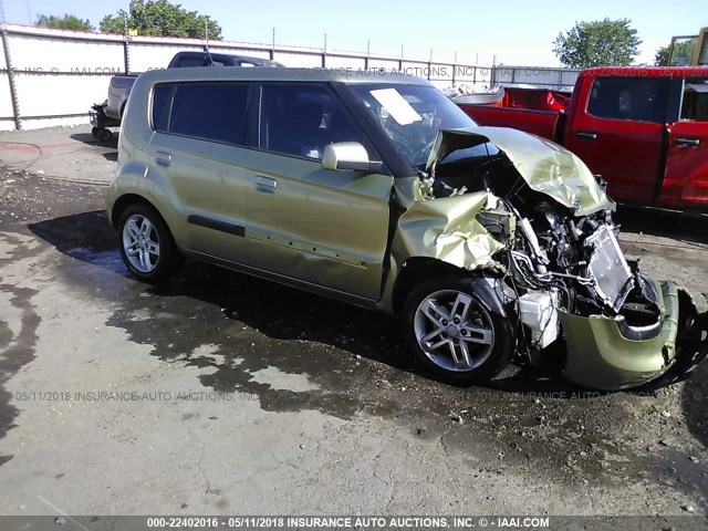 KNDJT2A26A7162506 - 2010 KIA SOUL +/!/SPORT GREEN photo 1