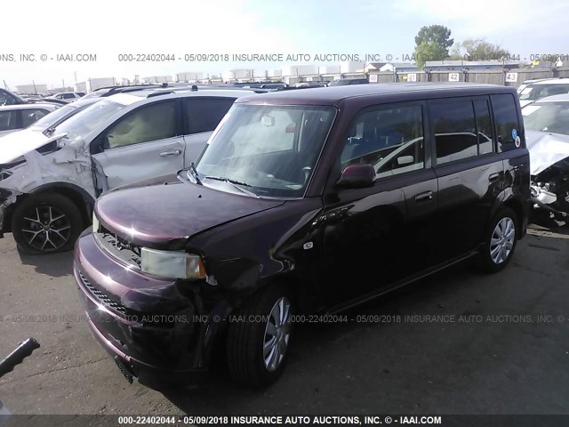 JTLKT334950201987 - 2005 TOYOTA SCION XB PURPLE photo 2