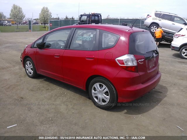 JHMGE8G28AS004680 - 2010 HONDA FIT RED photo 3