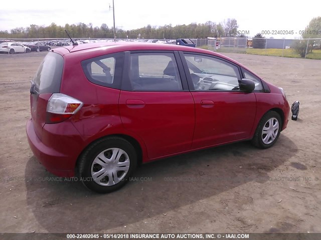 JHMGE8G28AS004680 - 2010 HONDA FIT RED photo 4