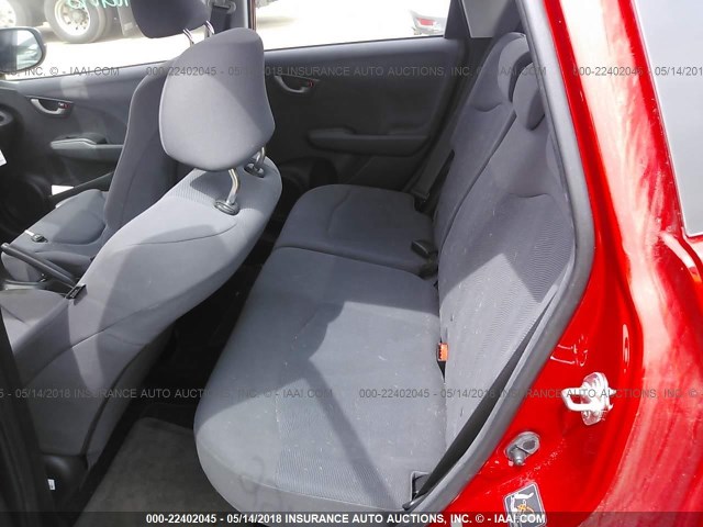 JHMGE8G28AS004680 - 2010 HONDA FIT RED photo 8
