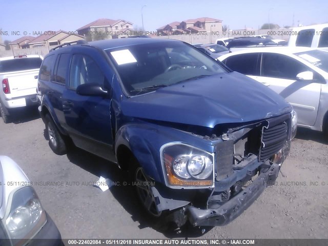 1D4HB48N56F137979 - 2006 DODGE DURANGO SLT BLUE photo 1