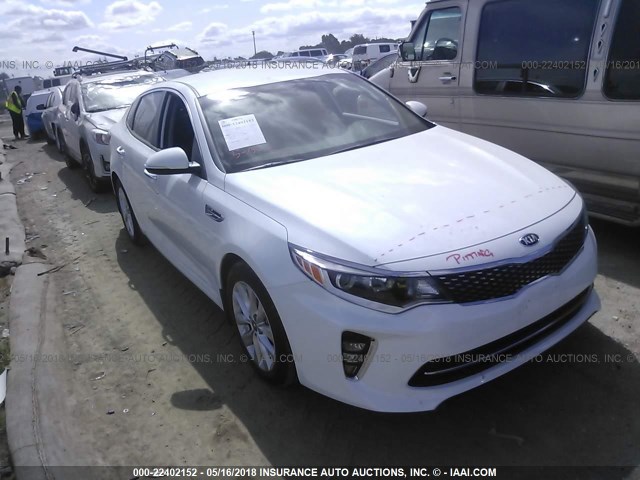 5XXGT4L37JG188356 - 2018 KIA OPTIMA LX/S WHITE photo 1