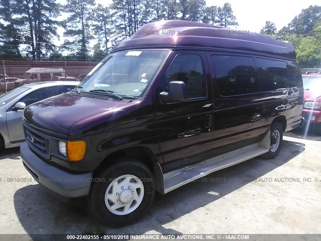 1FBSS31L67DA67724 - 2007 FORD ECONOLINE E350 SUPER DUTY WAGON MAROON photo 2