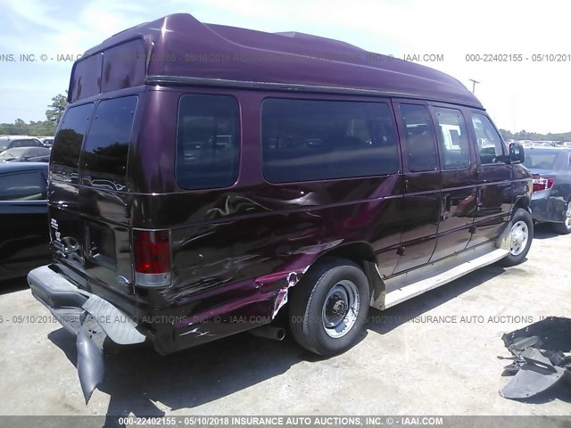 1FBSS31L67DA67724 - 2007 FORD ECONOLINE E350 SUPER DUTY WAGON MAROON photo 4