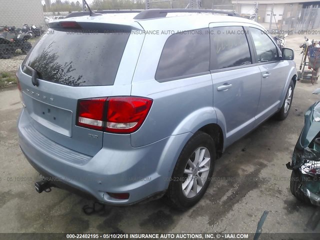 3C4PDCBB5DT597013 - 2013 DODGE JOURNEY SXT Light Blue photo 4