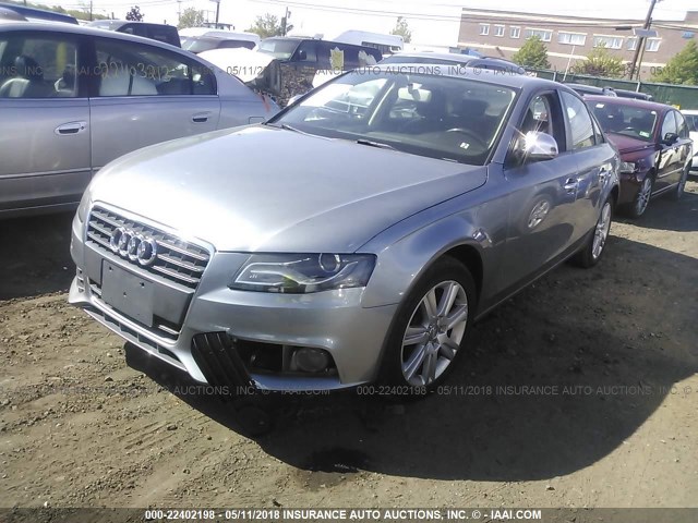 WAULF78K39N059681 - 2009 AUDI A4 2.0T QUATTRO GRAY photo 2