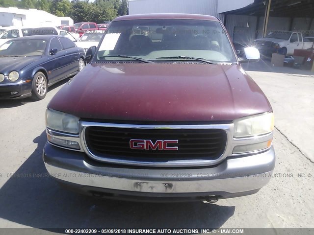 1GTEC19T4YZ216537 - 2000 GMC NEW SIERRA C1500 BURGUNDY photo 6