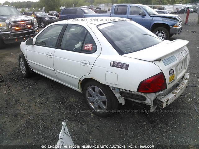 3N1CB51D76L532981 - 2006 NISSAN SENTRA 1.8/1.8S WHITE photo 3