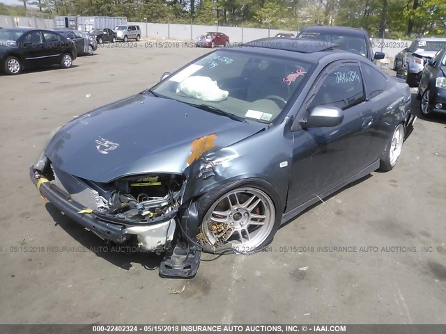 JH4DC530X6S003484 - 2006 ACURA RSX TYPE-S GRAY photo 2