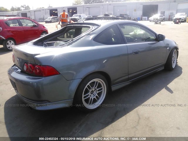 JH4DC530X6S003484 - 2006 ACURA RSX TYPE-S GRAY photo 4