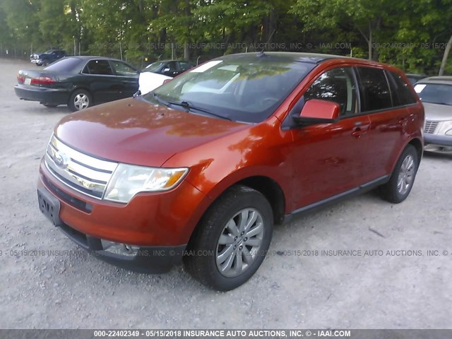 2FMDK49C27BA58230 - 2007 FORD EDGE SEL PLUS ORANGE photo 2