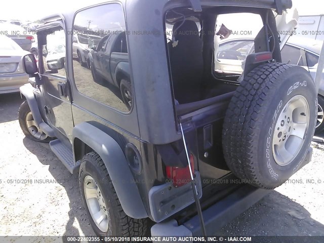 1J4FA49S73P329223 - 2003 JEEP WRANGLER / TJ SPORT BLACK photo 3