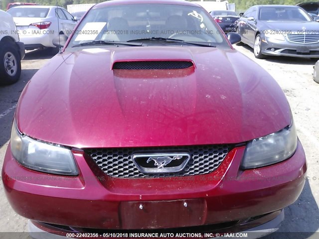 1FAFP42X23F376505 - 2003 FORD MUSTANG GT RED photo 6