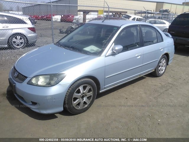 JHMES95604S009999 - 2004 HONDA CIVIC HYBRID Light Blue photo 2