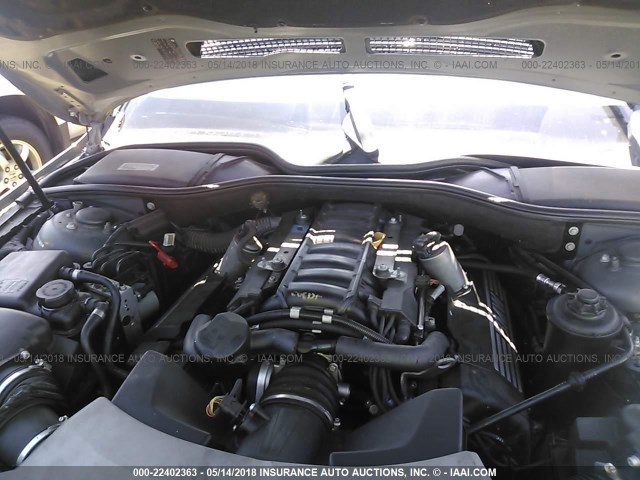 WBAHL83578DT13628 - 2008 BMW 750 I SILVER photo 10