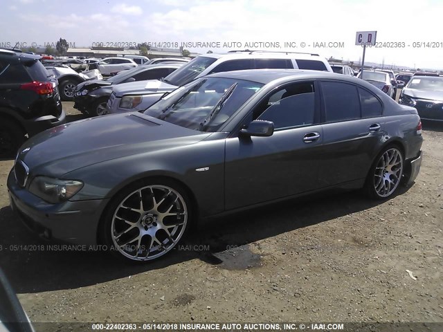 WBAHL83578DT13628 - 2008 BMW 750 I SILVER photo 2