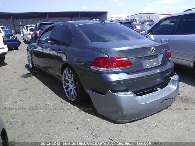 WBAHL83578DT13628 - 2008 BMW 750 I SILVER photo 3