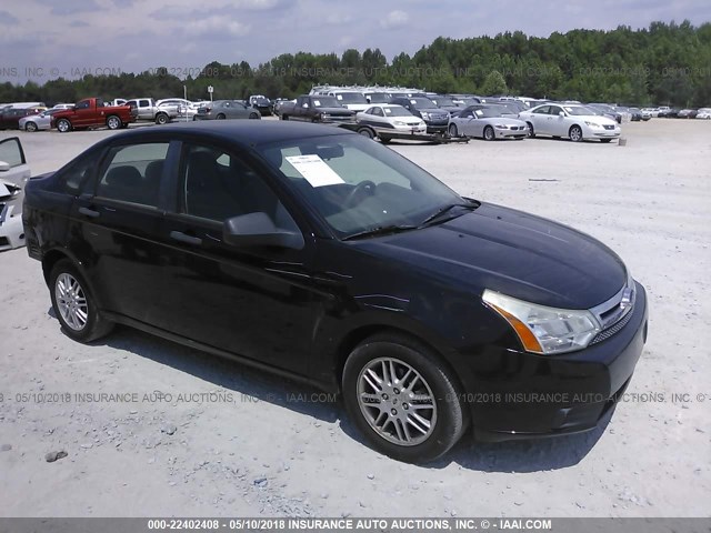 1FAHP3FN5AW188425 - 2010 FORD FOCUS SE BLACK photo 1