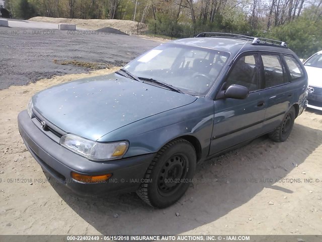 JT2AE09V0S0082411 - 1995 TOYOTA COROLLA DX GREEN photo 2