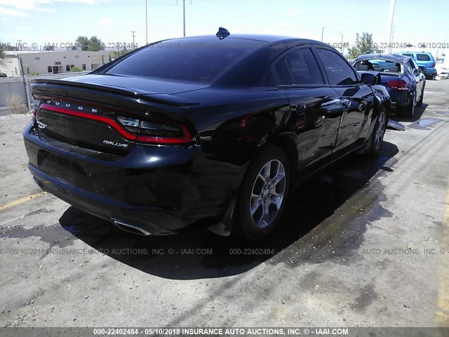 2C3CDXJG9FH828028 - 2015 DODGE CHARGER SXT BLACK photo 4