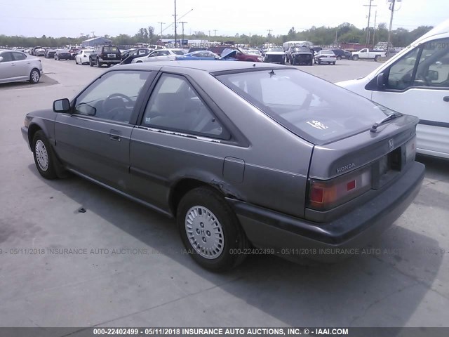 JHMCA5380HC092907 - 1987 HONDA ACCORD LXI GRAY photo 3