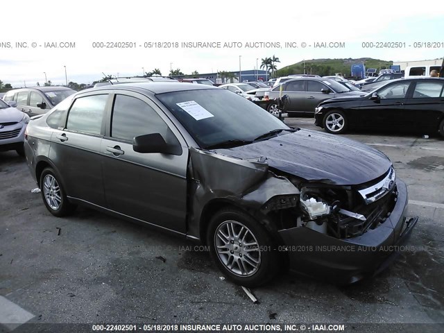 1FAHP3GN3AW218200 - 2010 FORD FOCUS SES GRAY photo 1