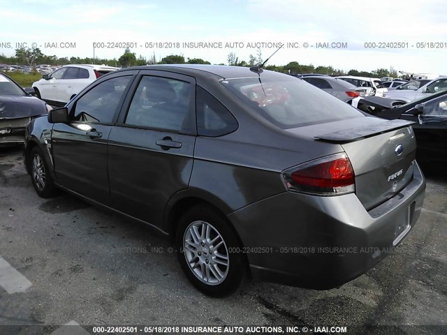 1FAHP3GN3AW218200 - 2010 FORD FOCUS SES GRAY photo 3