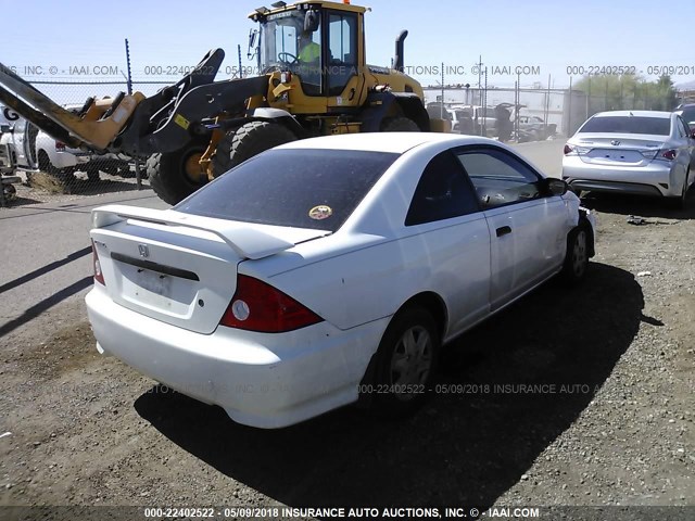 1HGEM22164L039807 - 2004 HONDA CIVIC DX VP WHITE photo 4