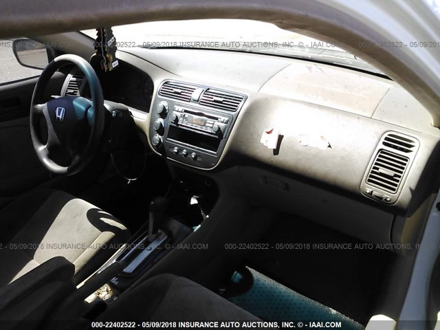 1HGEM22164L039807 - 2004 HONDA CIVIC DX VP WHITE photo 5