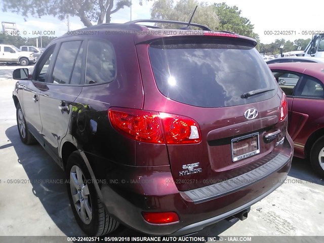 5NMSH13E19H303509 - 2009 HYUNDAI SANTA FE SE/LIMITED BROWN photo 3