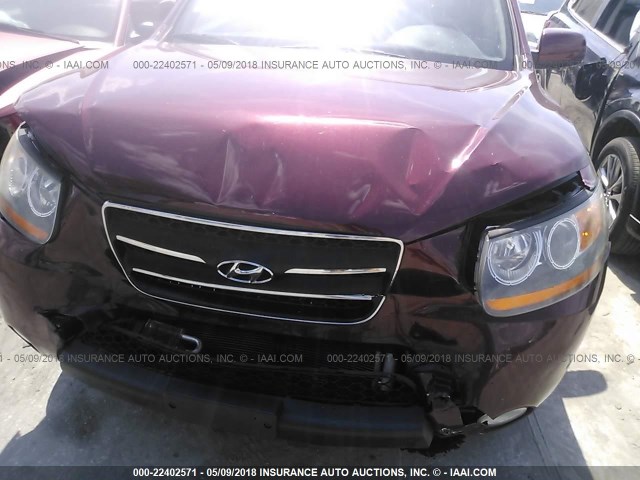 5NMSH13E19H303509 - 2009 HYUNDAI SANTA FE SE/LIMITED BROWN photo 6