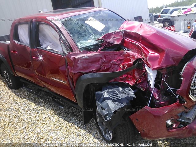 5TFCZ5AN1HX102601 - 2017 TOYOTA TACOMA DBL CAB/SR/TRDSPT/OR/PRO მუქწითელი ფოტო 6