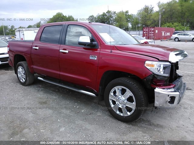 5TFAW5F12JX678189 - 2018 TOYOTA TUNDRA CREWMAX 1794/PLATINUM RED photo 1