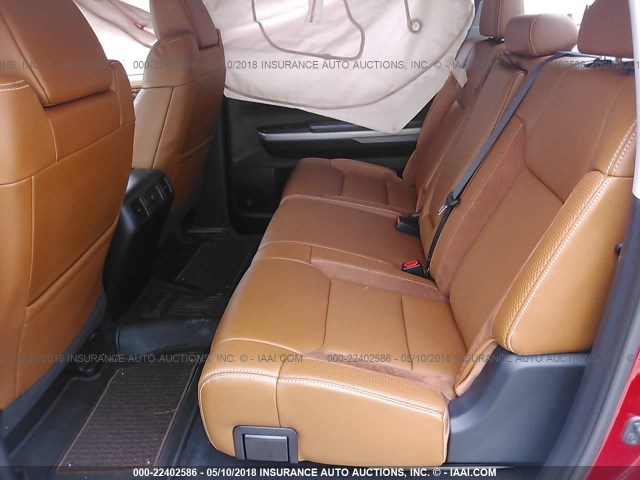 5TFAW5F12JX678189 - 2018 TOYOTA TUNDRA CREWMAX 1794/PLATINUM 红色 照片 8