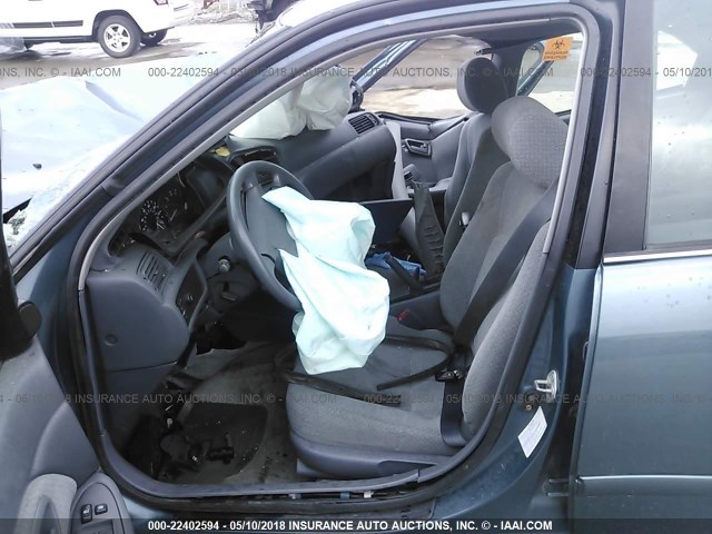 4T1BG22K91U868471 - 2001 TOYOTA CAMRY CE/LE/XLE TEAL photo 5