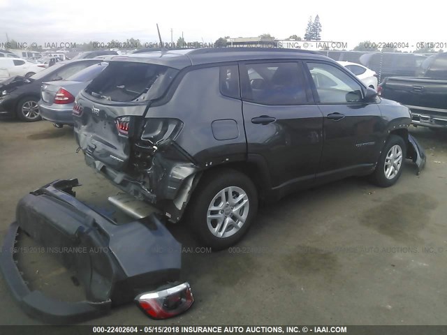 3C4NJCABXHT658850 - 2017 JEEP COMPASS SPORT GRAY photo 4