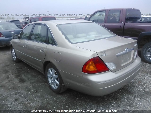 4T1BF28B91U133158 - 2001 TOYOTA AVALON XL/XLS BEIGE photo 3