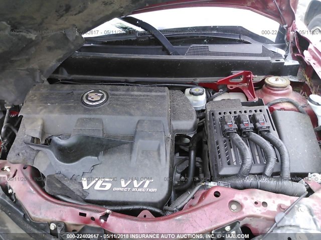 3GYFNBE38CS521310 - 2012 CADILLAC SRX PERFORMANCE COLLECTION Қызыл фото 10