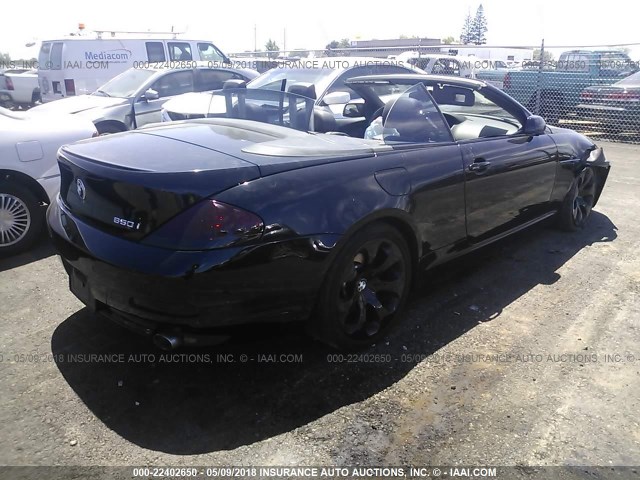 WBAEK134X6CN77353 - 2006 BMW 650 I BLACK photo 4