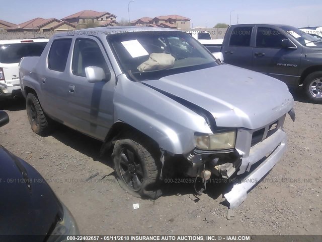 2HJYK16526H501302 - 2006 HONDA RIDGELINE RTL SILVER photo 1