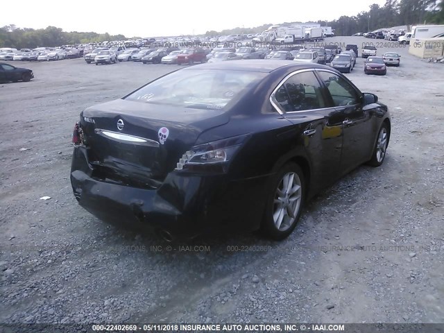 1N4AA5APXDC822373 - 2013 NISSAN MAXIMA S/SV BLACK photo 4