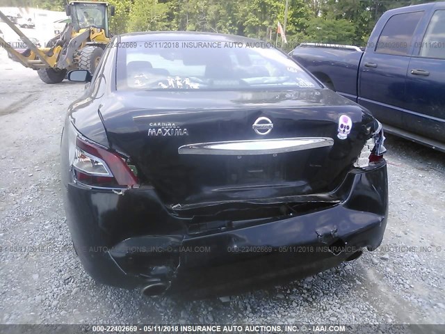 1N4AA5APXDC822373 - 2013 NISSAN MAXIMA S/SV BLACK photo 6