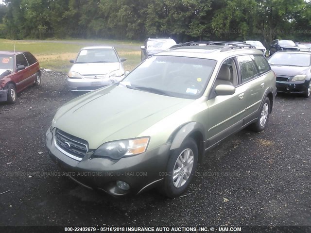 4S4BP62C557367372 - 2005 SUBARU LEGACY OUTBACK 2.5I LIMITED GREEN photo 2