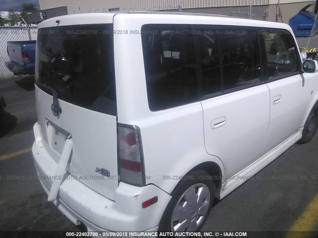 JTLKT324964081782 - 2006 TOYOTA SCION XB WHITE photo 4