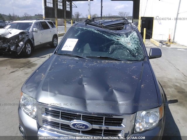 1FMCU9E78AKC94955 - 2010 FORD ESCAPE LIMITED GRAY photo 6